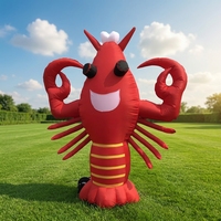 Arche gonflable réaliste en forme de homard, peinte et phosphorescente, grand modèle de homard gonflable pour célébration de l'inauguration, modèle de dessin animé