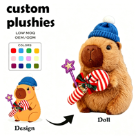 Funboxes Nouvelle Peluche Capybara de Noël, Jouet en Peluche et Coussin de Canapé, Décoration et Cadeau Parfaits pour les Fêtes
