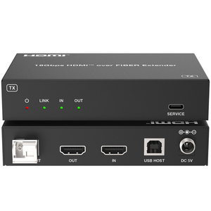 Extensor KVM Metálico de 10KM, Compatible con 4K, USB HD IR, Conexión en Cascada, Bucle de Video, TV a través de <span class=keywords><strong>Ethernet</strong></span>, 3D/Receptor/Transmisor - Product Image 1