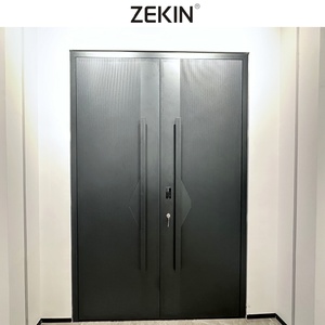 Puerta de Seguridad Pivotante de Acero Moderna ZEKIN DOOR para Viviendas y Villas, con Características de Seguridad a Prueba de Balas y Diseño Francés - Product Image 6
