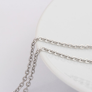 Collier en acier inoxydable avec chaîne en O de 55 cm pour femme, bijou à porter au quotidien, cadeau - Product Image 2