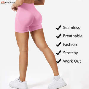 Mới nhất V eo phòng tập thể dục tập thể dục yoga quần short Butt Lift đẩy lên đi xe đạp chạy thể thao Tummy contral quần short - Product Image 4