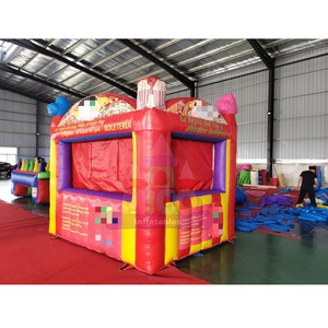 <span class=keywords><strong>Casa</strong></span> Gonfiabile Luminosa a Tema Circo e Carnevale con Decorazioni Popcorn e Palloncini per Feste di Compleanno dei Bambini ed Eventi Festivi - Product Image 2