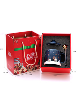 New Style Unique Gold Star Blender Milk Tea Cup Coffee Mugs Luxury 12oz Ceramic Mug Christmas Gift Box Set - Product Image 1
