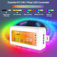 Controlador de Píxeles LED Inteligente TUAY 5 en 1, Espectro Musical, Sincronización Inalámbrica, DC5-24V, 1024IC, Tira de Píxeles RGBIC Direccionable Ws2811, Atenuadores