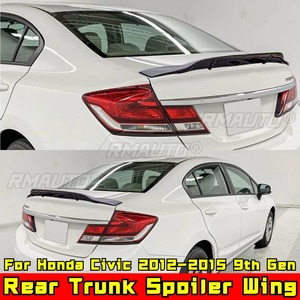 สปอยเลอร์หลังสำหรับ Honda Civic 2012-2015 รุ่นที่ 9 สปอยเลอร์ฝากระโปรงท้าย ปีกหลังคา ชุดแต่งรถยนต์ - Product Image 3
