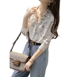 <span class=keywords><strong>Camisa</strong></span> <span class=keywords><strong>de</strong></span> Chifón <span class=keywords><strong>Blanca</strong></span> <span class=keywords><strong>de</strong></span> Lujo para Mujer, Blusa <span class=keywords><strong>de</strong></span> Manga Larga con Estampado <span class=keywords><strong>de</strong></span> Grafiti, Top Casual <span class=keywords><strong>de</strong></span> Diseñador para Damas, Nueva Llegada 2026 - Product Image 3