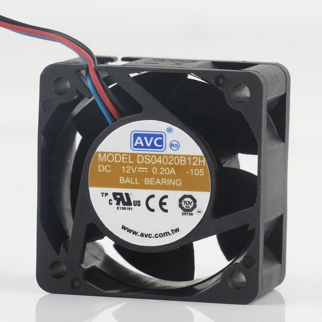 AVC 5V 24V 48V DC 12V 0.20A AC EC 4020 40X40X20MM 4CM Double Ball 1U Server CPU Power Speed Measurement DS04020B12H Cooling Fan