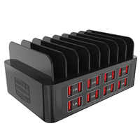 Dok pengisi daya beberapa perangkat 150W 16 port, stasiun pengisi daya USB keluarga untuk ponsel tablet elektronik lainnya