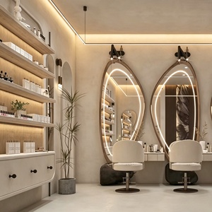 Beauty Salon Interior Design Custom Full Room Decoration Salon Station Manicure Shop <b>Display</b> Layout Hair Salon Store Renovation - Product Image 1