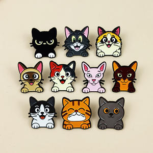 Lucu terkenal di dunia Promosi kucing lembut Enamel logam Lapel hewan kartun Kawii kucing Lapel pin - Product Image 4