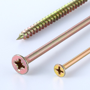 Tornillos <span class=keywords><strong>de</strong></span> <span class=keywords><strong>madera</strong></span> autorroscantes <span class=keywords><strong>de</strong></span> acero al carbono <span class=keywords><strong>de</strong></span> zinc extralargos métricos producidos en fábrica, cabeza avellanada cruzada, vástago en espiral, <span class=keywords><strong>cola</strong></span> puntiaguda - Product Image 4