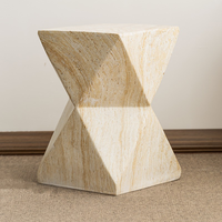 Table basse moderne et durable en ciment magnésia pour appartement et salon, mobilier de maison