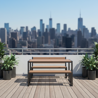 Ensemble table et chaises de balcon en fer forgé, moderne et simple, résistant à l'eau et aux UV, multifonctionnel, pour jardin et loisirs