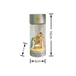Lampe portable artistique sculpturale de la Nativité, étanche IP44, rechargeable, en résine, veilleuse LED design à intensité variable tactile - Product Image 6