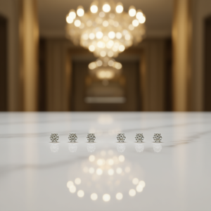 Eleganti Orecchini a Perno in Argento 925 con Cristalli Taglio Brillante Rotondo 4mm Design Classico per Uso Quotidiano Femminile - Product Image 2