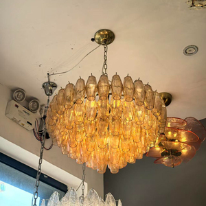 Franse Murano gekleurde decoratieve luxe kroonluchter, eenvoudige <span class=keywords><strong>LED</strong></span> hanglamp, Scandinavische glazen hanglamp voor slaapkamer en woonkamer - Product Image 3