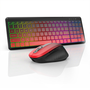 2.4G Không Dây Ergonomic Im Lặng RGB Backlit Bàn Phím Và Chuột Thiết Lập Với 1600 Dpi Siêu Mỏng Thiết Kế Và Chức Năng Đa Phương Tiện Phím - Product Image 1