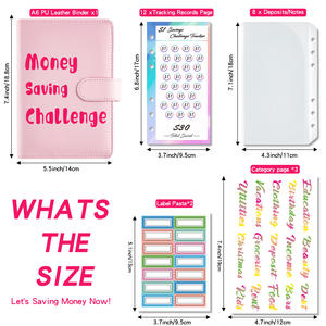 Carnet de notes d'économie A6 avec logo personnalisé en gros pour un suivi complet <span class=keywords><strong>des</strong></span> <span class=keywords><strong>dépenses</strong></span>, budget organisé avec planificateur personnalisé - Product Image 3