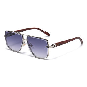 Gafas de Sol de Diseñador de Lujo con Logotipo Personalizado, Gafas de Sol Grandes para Hombre y Mujer, Gafas de Sol <span class=keywords><strong>Ben</strong></span> Ray con Protección UV400, Metal, Doble Puente, Estilo Piloto - Product Image 1