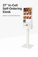 Kiosque de commande en libre-service alternatif de 27 pouces pour LG In-Cell Touch et lecteur de codes-barres en option avec fonction SDK