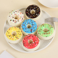 Donuts artificiels en sucre PU, échantillons de décoration amusants pour pâtisseries, ornements pour arbre de Noël