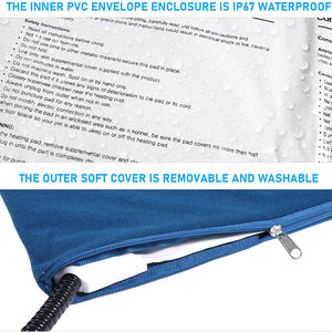 Almohadilla calefactora ajustable para mascotas, protección de apagado, alfombrilla eléctrica cálida para mascotas, manta impermeable antimordeduras, cama con termostato - Product Image 6