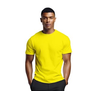 Maglietta oversize in <span class=keywords><strong>maglia</strong></span> tinta unita stampata con Logo personalizzato da <span class=keywords><strong>uomo</strong></span> con vestibilità regolare a manica corta in misto bambù - Product Image 3