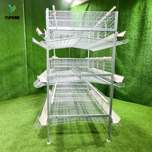 Cage d'élevage de poulets automatique de type H, cages à poulets de chair en fil galvanisé, 3/4 niveaux, capacité de 48 poulets - Product Image 5