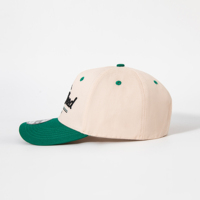 Casquette de baseball structurée à 5 panneaux avec logo brodé bicolore tendance