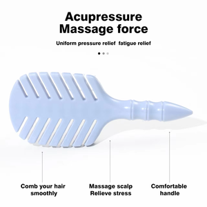 แปรงนวดผมสำหรับเด็กทรงโค้งทำจากพลาสติกสำหรับเด็กมีโลโก้ขนาดมินิ - Product Image 2