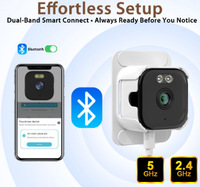 Caméra miniature de fenêtre populaire avec capteur CMOS de vision nocturne 2K, WiFi double bande 5 GHz et 2,4 GHz, détection de mouvement intérieure, stockage dans le cloud