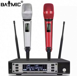ไมโครโฟนไร้สาย UHF รุ่น SKM9000 สำหรับการแสดงบนเวที แบบสองช่องสัญญาณ ไมค์โลหะแบบมือถือ พกพาสะดวก ระดับมืออาชีพ - Product Image 4
