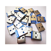 Conector USB 3.0 Hembra de 180 Grados con Patas Curvadas Tipo A de 4 Pines para Computadora/Laptop/Notebook Tamaños 11.5-15mm