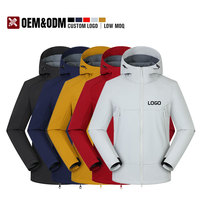 Veste multifonctionnelle d'hiver de haute qualité, coupe-vent, pour l'extérieur, logo brodé personnalisé, camping, randonnée, imperméable, veste pour homme