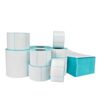 Rol kertas Label stiker termal langsung 60x40mm kustom tahan air kosong 950 buah kode batang Label termal untuk Printer kode batang