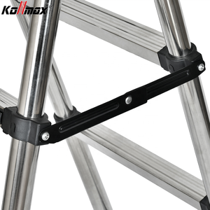 Thép không gỉ đôi bên Kính thiên văn thang có thể gập lại hộ gia đình 4 + 5 bước thang 1.4m Thang gấp tùy chỉnh 330lbs - Product Image 6