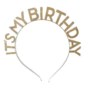 Coroa de aniversário para cabelo, joias para decoração de cabelo, tiara para aniversário, festa de aniversário