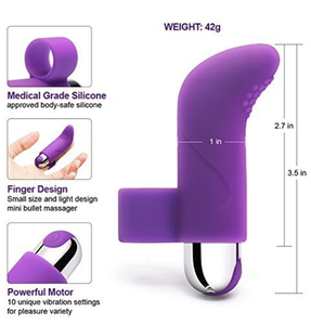 Vibrador de Dedo Mini Bullet de 10 Velocidades, Vibrador de Punto G para Mujeres - Product Image 4