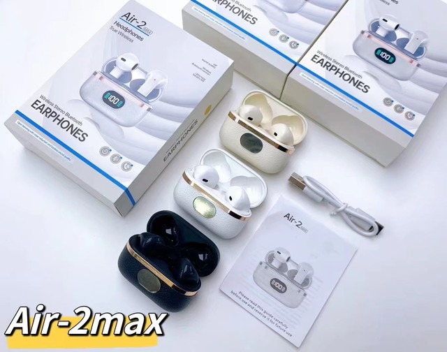 New Wholesale Air-2max Original Waterproof Sport Hifi USB Earbuds Noise Cancelling Business In-Ear Wireless Gaming  Earphones