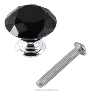 مقابض خزائن زجاجية كريستالية على شكل الماس، 10 قطع، 30 ملم، تصميم إبداعي وراقي - Product Image 4