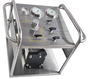 Tragbarer pneumatischer Hochdruckventil-Prüfstand Wasserstoff-Gas-Drucker höhungs pumpe - Product Image 3