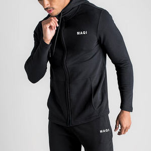 <span class=keywords><strong>Ensemble</strong></span> de survêtements brodés à fermeture éclair intégrale <span class=keywords><strong>en</strong></span> molleton technique et <span class=keywords><strong>coton</strong></span> éponge, vêtements de sport haut de gamme, modèle basique, vente <span class=keywords><strong>en</strong></span> gros privée - Product Image 1