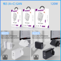 Chargeur 120w Super Rapide QC3.0 Entièrement Compatible Tête de Charge UK US EU et Câble Rapide Adapté à Huawei/Xiaomi