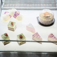 Nouvelle vitrine réfrigérée moderne pour pâtisserie, avec porte coulissante en verre, petite vitrine réfrigérée pour chocolat, vitrine carrée pour gâteaux