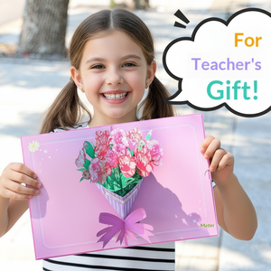 Tarjeta de Felicitación 3D Hecha a Mano para el Día del Maestro, Adornos de Papel Tallado, Tarjeta con Ramo para Enviar a los Maestros - Product Image 1