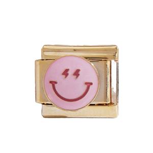 สร้อยข้อมือแบบโมดูลาร์ สแตนเลสสตีล ดีไซน์รูปหัวใจและหน้ายิ้ม ของขวัญสำหรับผู้หญิง เครื่องประดับ - Product Image 3