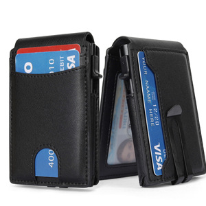 Tarjetero para hombre de microfibra 3 en 1 con protección antidemagnetización para tarjetas de crédito - Product Image 1