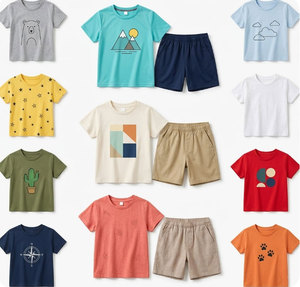 Lote de Liquidación de Ropa de Verano para Niños, Conjuntos Surtidos, Camisetas, Camisetas sin Mangas, Pantalones Cortos, Conjuntos de 2 Piezas, Algodón, Venta al Por Mayor - Product Image 2