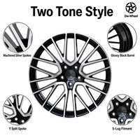 Jantes en alliage bicolores personnalisées DW, vente en gros directe usine OEM ODM, jantes 5x112 pour SUV et berlines, tailles personnalisées 16 17 18 20 22 pouces